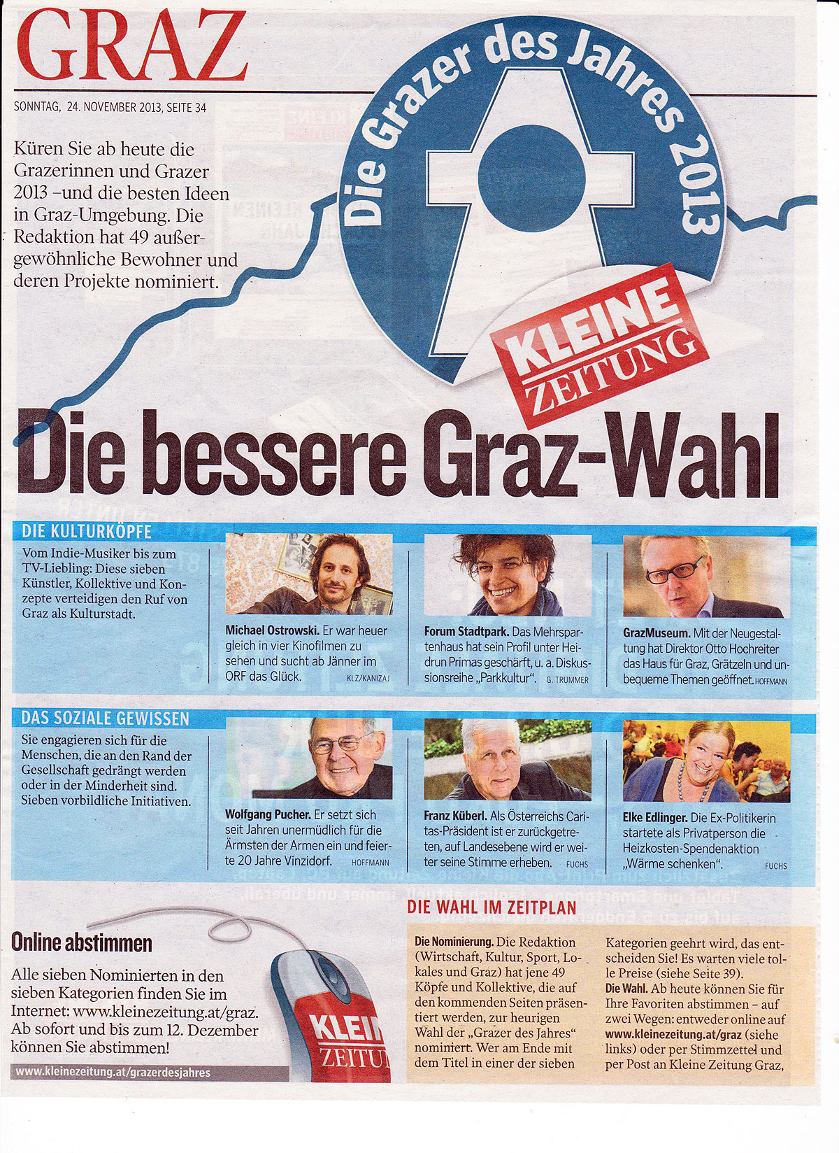 Wählen Sie Karl Wieland zum Grazer des Jahres!